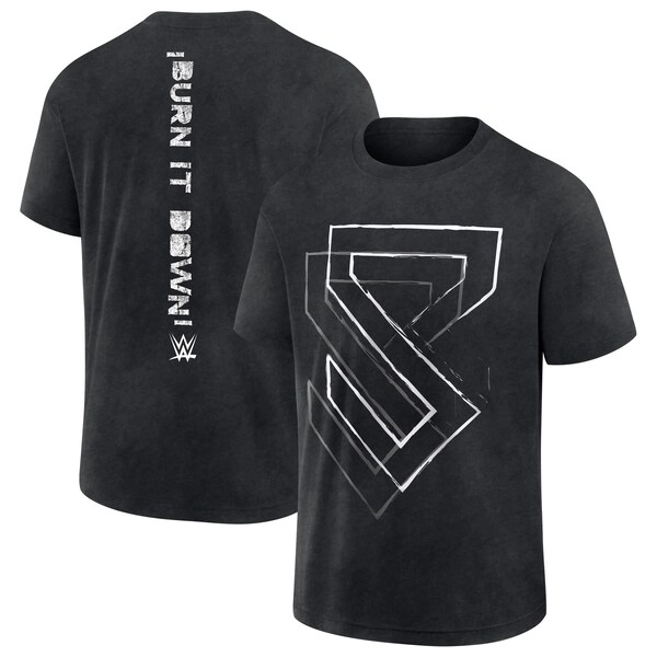Men's Black Seth Rollins Vertical Burn It Down T-Shirt