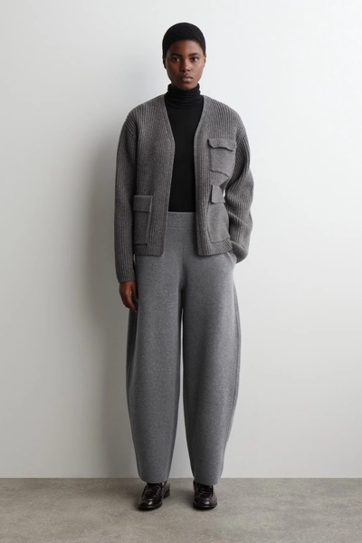 PANTALON BARREL EN LAINE MÉRINOS