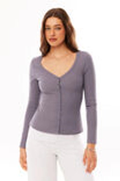 Aspen Long Sleeve Top - Washed Blue