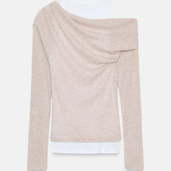 Zara Women's Asymmetric Layered T-Shirt