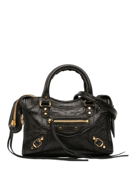 Balenciaga Pre-Owned 2017 Nano Lambskin Motocross Classic City satchel | One Size