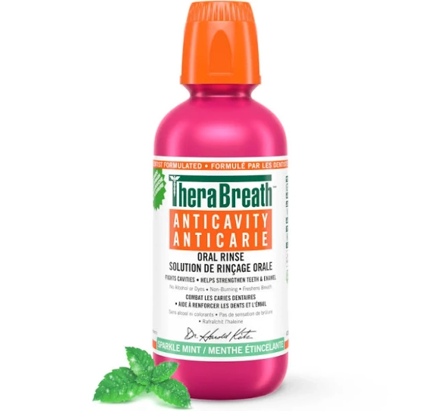 TheraBreath Anti Cavity Oral Rinse Sparkle Mint