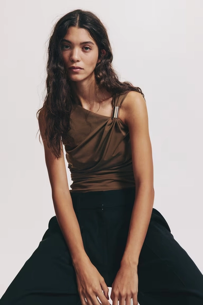 Draped Top - Brown
