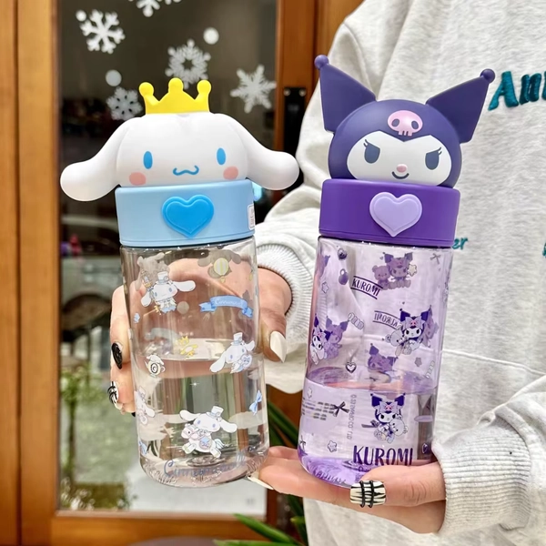 500Ml Sanrio Hello Kitty Kuromi Clear Mug Anime Melody Student Outdoor Camping Kawaii Water Reservoir Water Mugs Girl'S Gifts - AliExpress 26