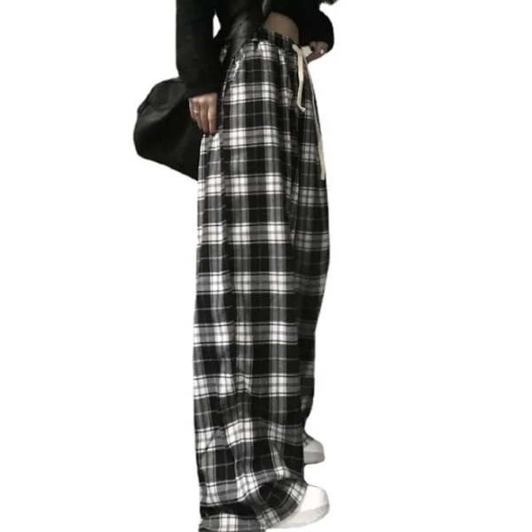 Harajuku Fashion Plaid Pants Checkered Alt Emo Scene Pants Cargo Pants Y2k Baggy Grunge Clothes Goth Hiphop Streetwear