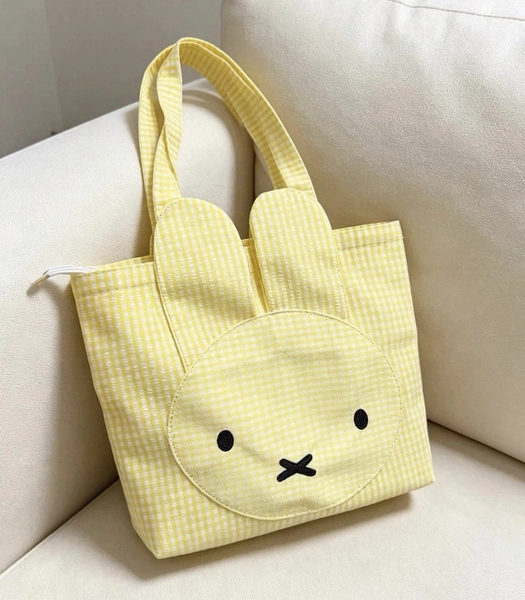 Miffy Yellow Gingham Tote Bag Only No Charm. Combine &amp; Save Shipping $$