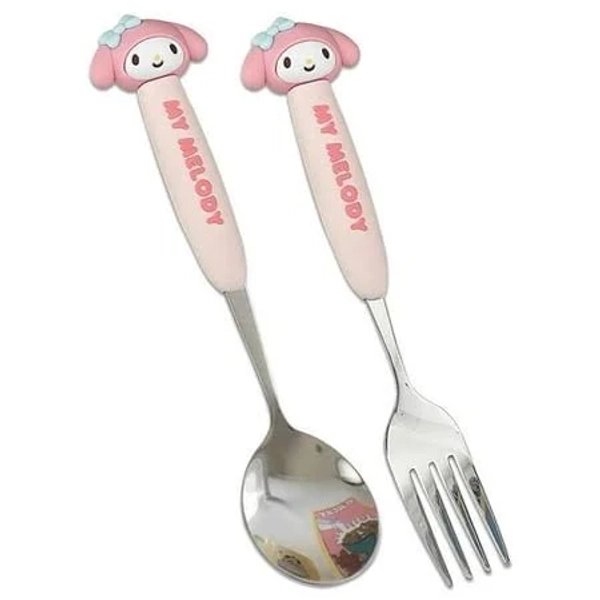 Roffatide Cartoon Melody Reusable Stainless Steel Flatware Set