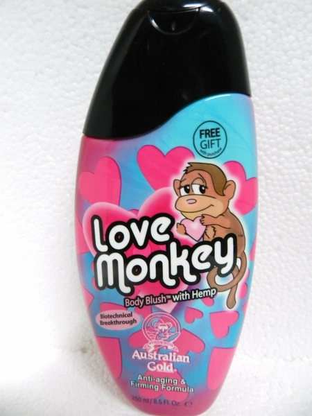LOVE MONKEY BODY BLUSH WITH H E M P TANNING BED LOTION BY AUSTRALIAN GOLD RARE!