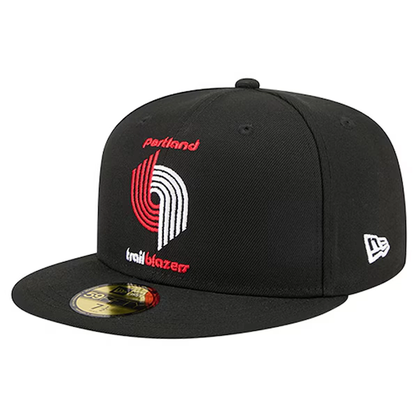  Portland Trail Blazers New Era Core Logo 59FIFTY Fitted Hat - Black