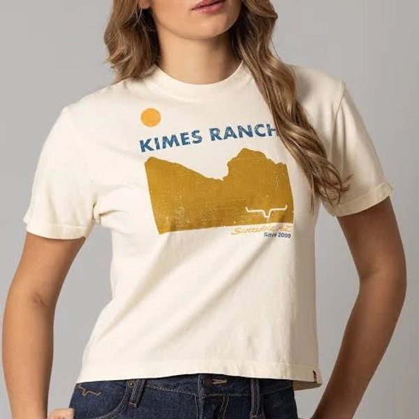 Ladies Kimes Ranch Desert Trip Short Sleeve Cropped Graphic Tee