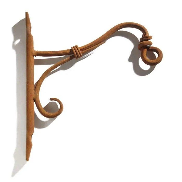 Essex Cast Iron Hanging Plant Bracket - Rust