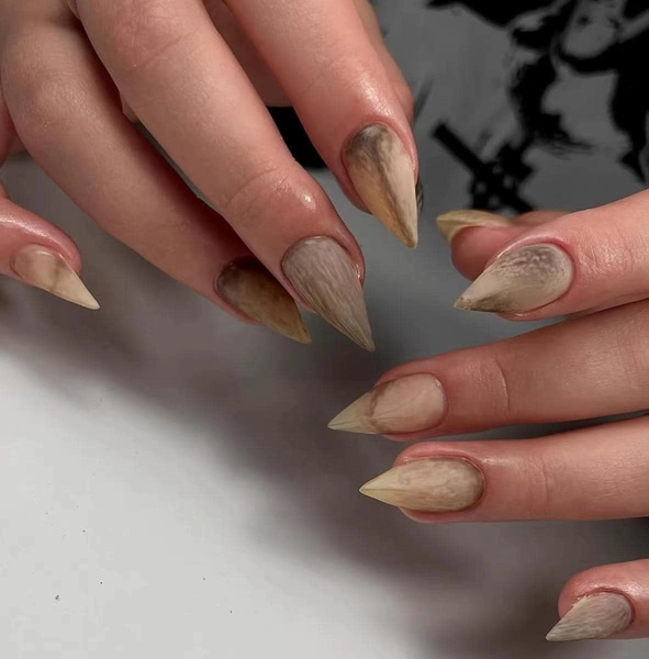 Ruin Claw Press On Nails, Short Gothic Sharp Nails