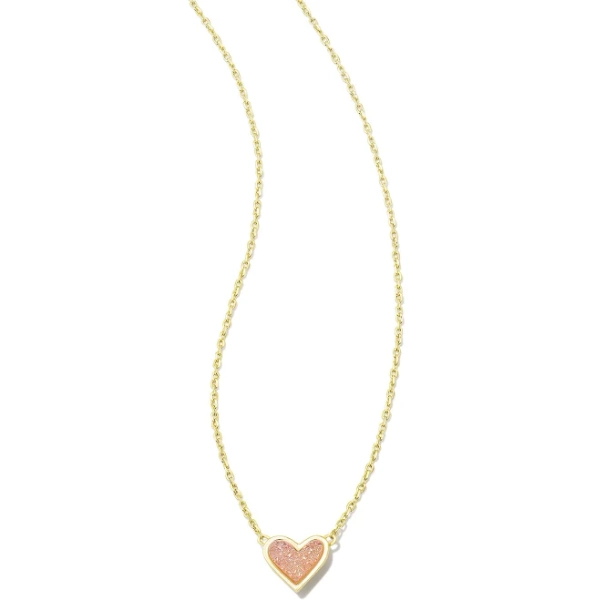 Kendra Scott Framed Ari Heart Short Pendant Necklace Gold