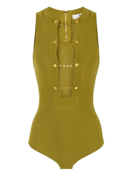 Elisabetta Franchi body en maille à détail de chaîne | 38
