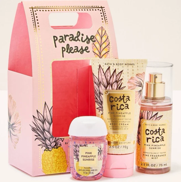 Bath & Body Works Pink Pineapple Sunrise Mini Gift Set