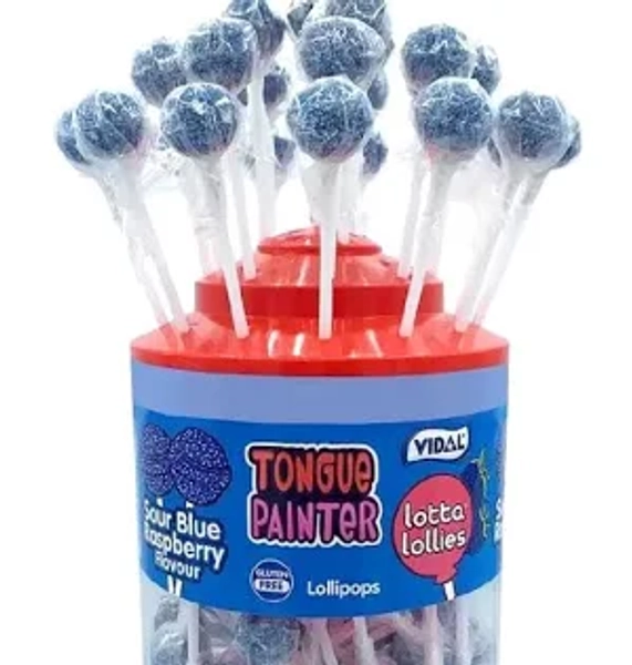 Vidal Blue Raspberry Tongue Painter Lolly