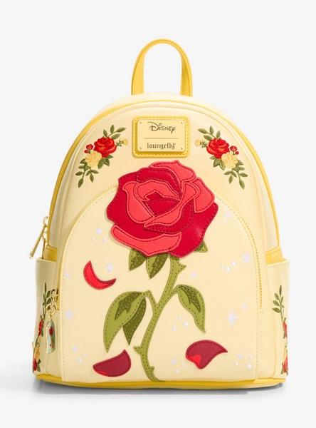 Loungefly Disney Beauty and The Beast Enchanted Rose Shimmer Mini Backpack - BoxLunch Exclusive