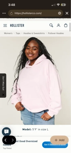 Hollister Feel Good Oversized Leopard Hoodie