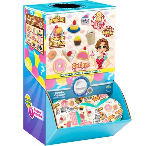 Arcade Sweet Shoppe Scented Puzzle Erasers Mystery Box