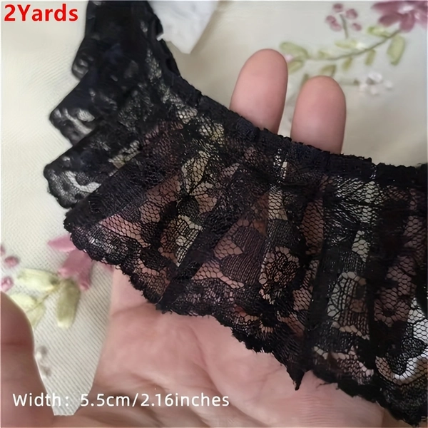 6cm wide hot embroidery white   flower lace - Temu