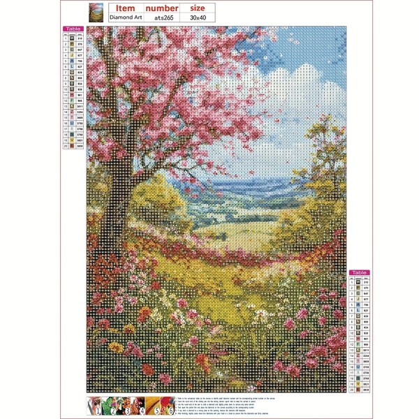1pc spring cherry   diamond painting kit vibrant full - Temu