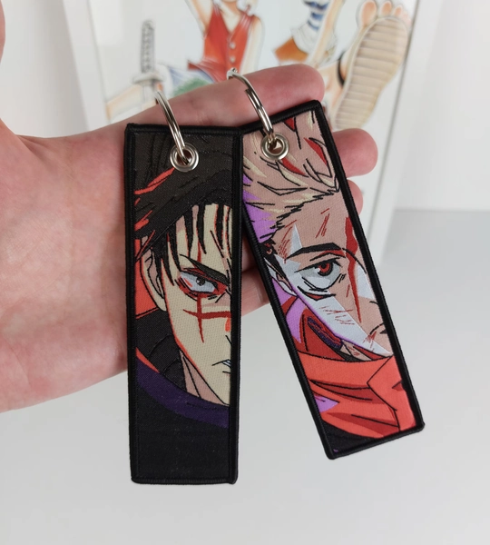 Anime Embroidered Keychain Jet Tag
