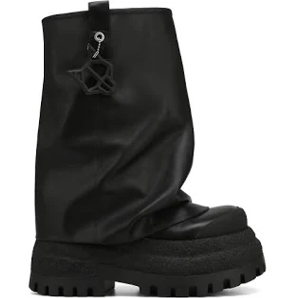 Naked Wolfe Disturb Black Leather Women Boots