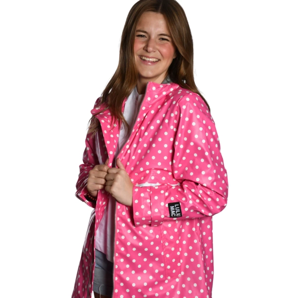 LM-RC-1001PD Hot Pink/White LuLu Mac Raincoat
    
    
    
      – girliegirloriginals