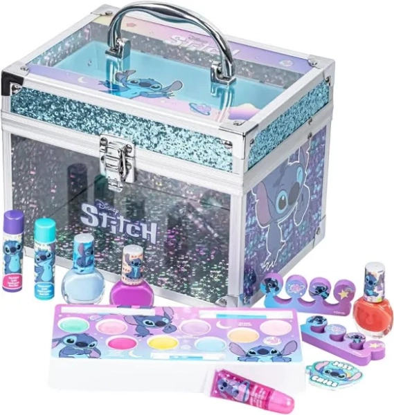 Stitch Kids Makeup Kit Train Case Beauty Set