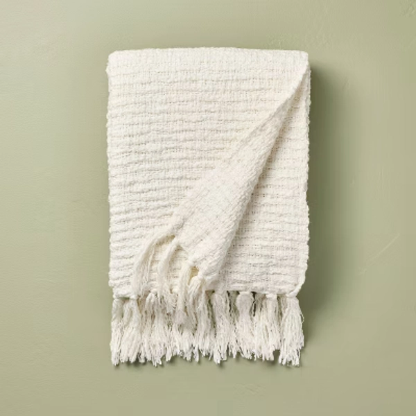 Textured Woven Throw Blanket Sour Cream - Hearth & Hand™ with Magnolia