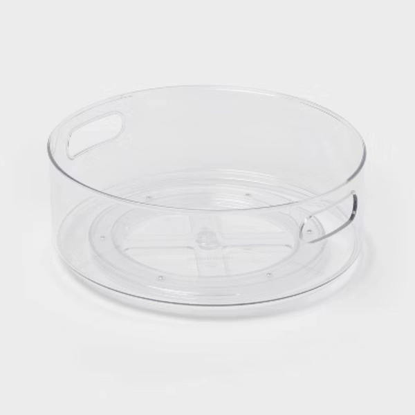 All Purpose Turntable Storage Clear - Brightroom™: PET Utility Bin, 12"x12", 486 Volume, Spot Clean