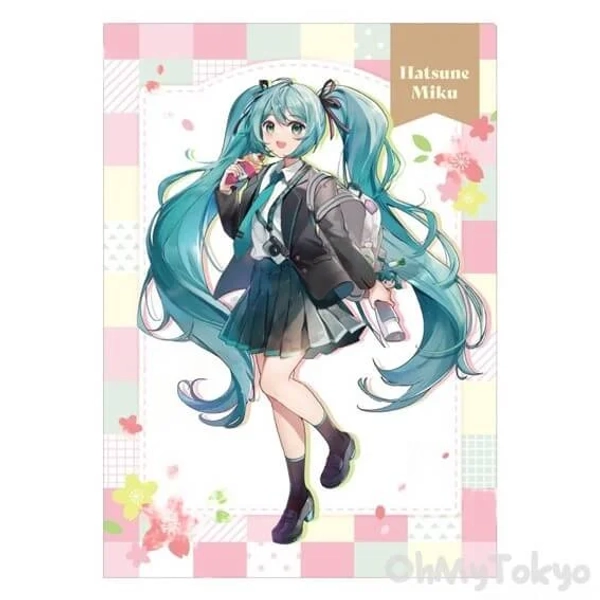 Japan Hatsune Miku Single Clear File School Trip Hannnari Kyoto Official Kawaii Japanese Merchandise Store | Next-Day UK Delivery