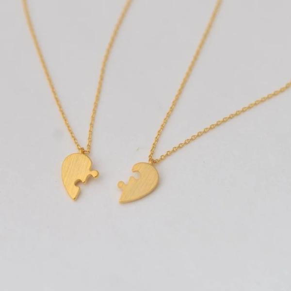 Personalized Split Hearts Necklace