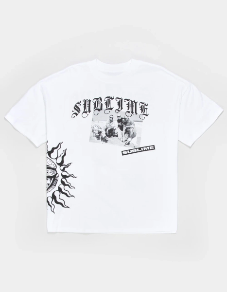 SUBLIME Collage Mens Boxy Tee - WHITE