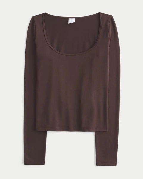 Soft Seamless Fabric Scoop Top