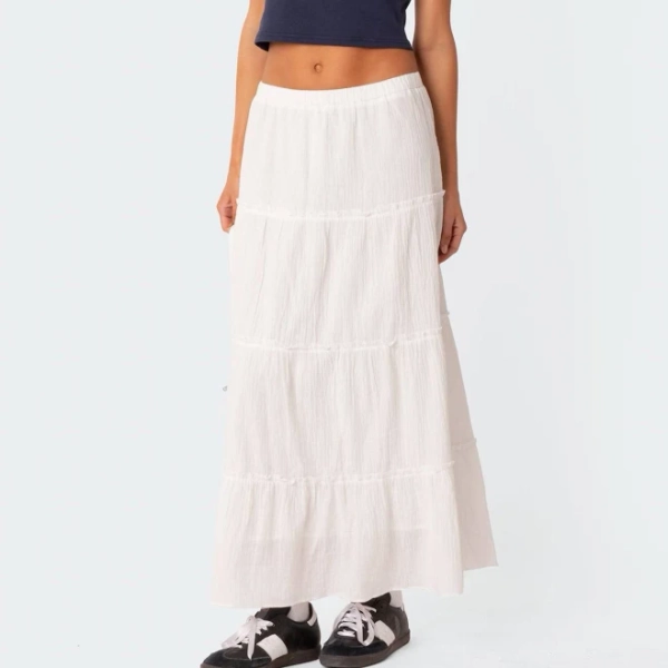 Edikted Women's Charlotte Tiered Maxi Skirt