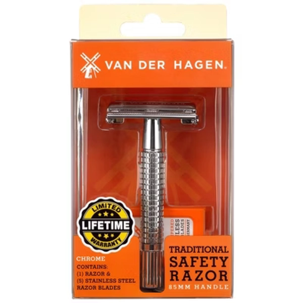 Van der Hagen Safety Razor with 5 Razor Blades