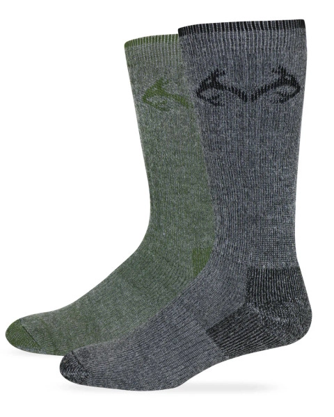 Men's Merino Wool Blend Boot Socks 2 Pack | Realtree