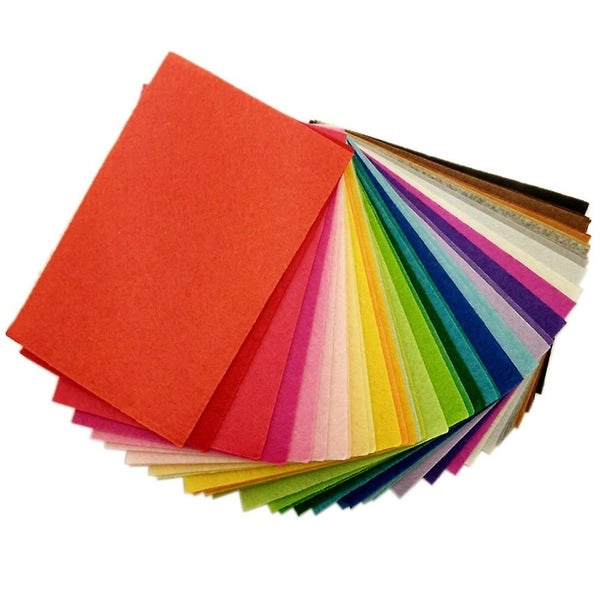 40pcs 40 Colors Felt Cloth Diy Felt Fabric Rectangular Sheets Colorful Kinderg