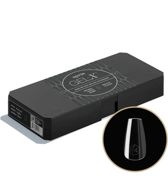 Apres Gel-X Natural Coffin Short Nail Tips