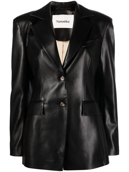 Nanushka blazer Hathi à simple boutonnage | L
