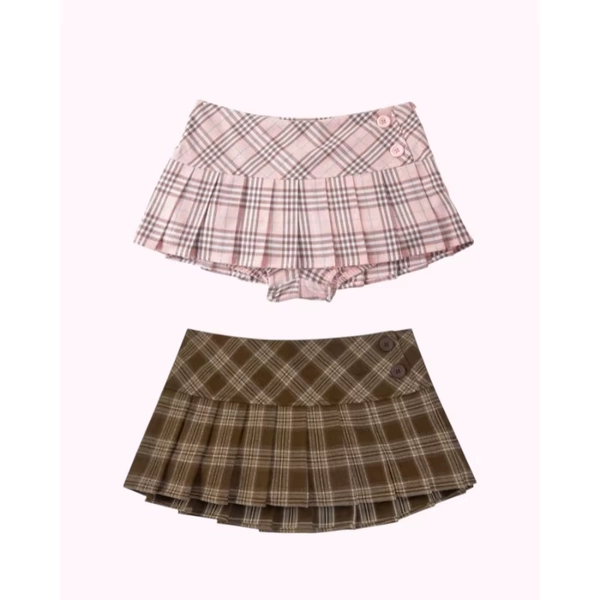 Kawaii pink plaid Harajuku aesthetic niche mini skirts for women summer new fashionable and comfortable girl casual sexy skirts - AliExpress 200000345