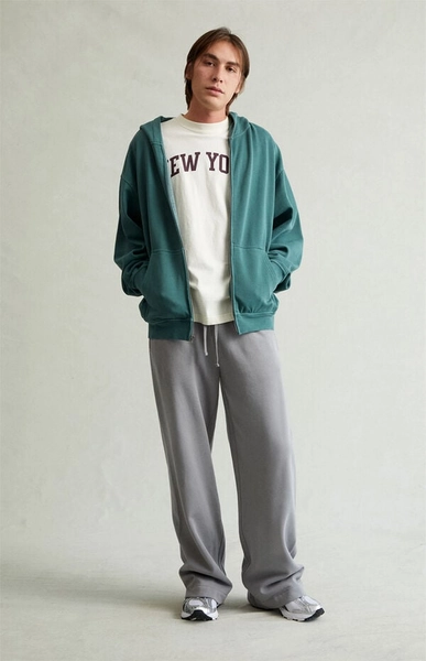 Light Gray Fleece Extreme Baggy Sweatpants