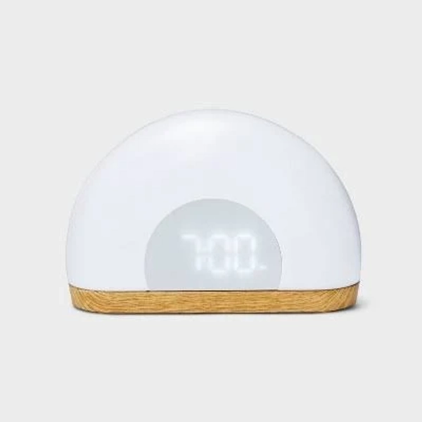 Pillowfort Wake Up Light Rise with Wood Nightlight