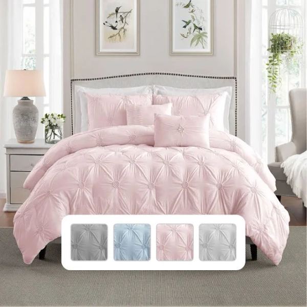 Cathay Home Inc. Floral Comforter Set
