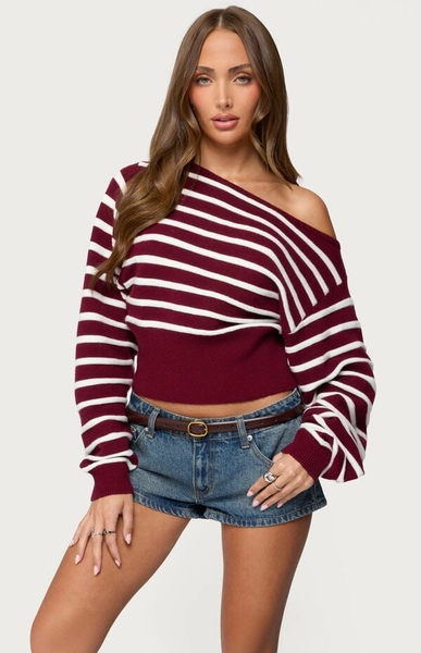 Mika Off Shoulder Oversized Sweater
