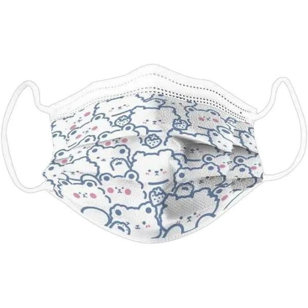 Orange River Kids 3 Layers Disposable Face Mask Bear Design 10 Pack