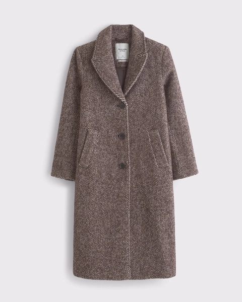 Wool-Blend Tailored Topcoat