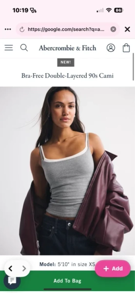Bra-Free Double-Layered 90s Cami
