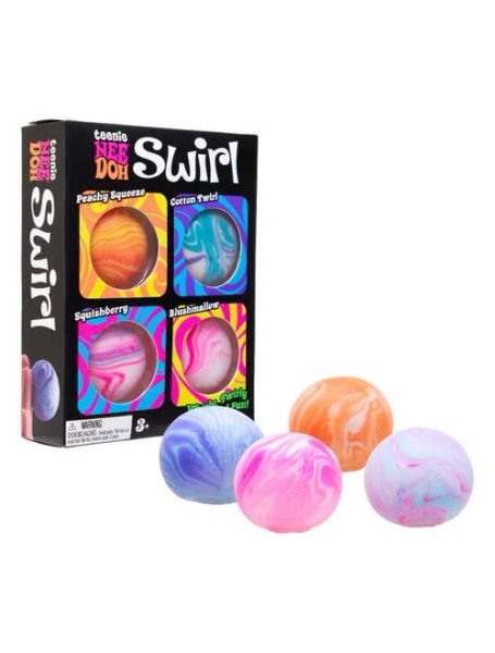 NeeDoh Teenie Swirl Squeeze Toy 4-Pack